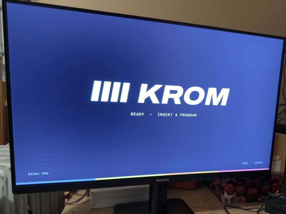 KROM's start screen